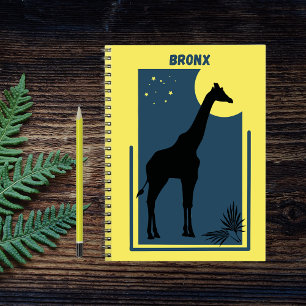 Bronx Zoo New York Vintag Giraffe Notizblock