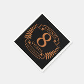 Bronze 8. Hochzeitstag 8 Jahre Serviette (Ecke)