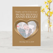 Bronze 8. Hochzeitstag Fotokarte Karte (Gelbe Blume)