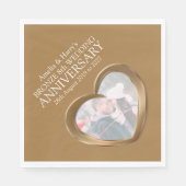 Bronze 8 Jubiläum Herzname Servietten Foto (Vorderseite)