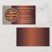 Bronze Abacus Accounting Business Cards Visitenkarte (Vorne/Hinten)