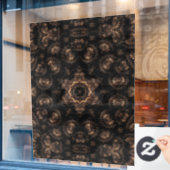 Bronze Age Mandala Fensteraufkleber (Café-Fenster)