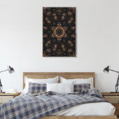Bronze Age Mandala Leinwanddruck (Insitu (Schlafzimmer))