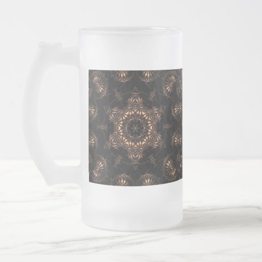 Bronze Age Mandala Mattglas Bierglas (Links)