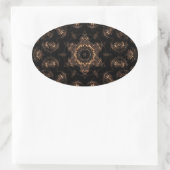 Bronze Age Mandala Ovaler Aufkleber (Tasche)