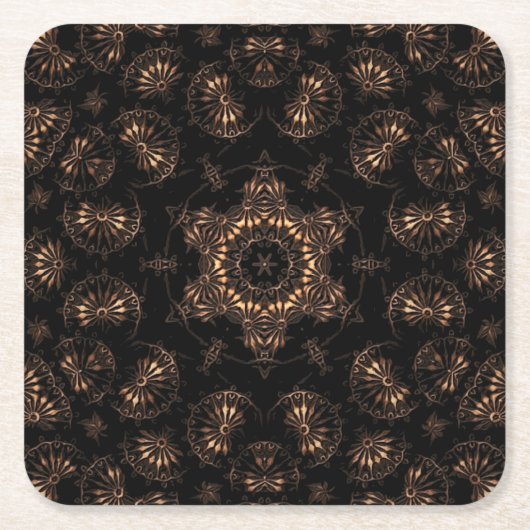 Bronze Age Mandala Rechteckiger Pappuntersetzer (Vorderseite)