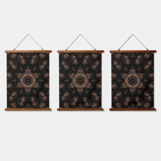 Bronze Age Mandala Wandteppich Mit Holzrahmen (Dreifach)