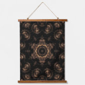 Bronze Age Mandala Wandteppich Mit Holzrahmen (Vorderseite)