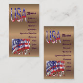 Bronze American USA Create Your Own Visitenkarte (Vorne/Hinten)