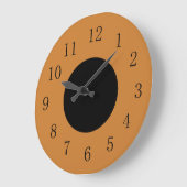 Bronze and Black Lowpriced Kitchen Wall Clock Große Wanduhr (Winkel)