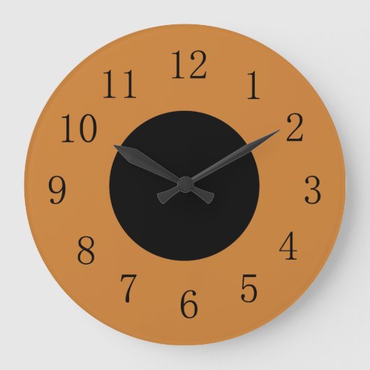 Bronze and Black Lowpriced Kitchen Wall Clock Große Wanduhr (Vorderseite)