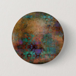 Bronze, Aquamarin, Lila Abstrakt Button