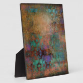 Bronze, Aquamarin, Lila Abstrakt Fotoplatte (Seite)