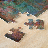 Bronze, Aquamarin, Lila Abstrakt Puzzle (Seite)