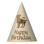 Bronze Aries Zodiac Partyhütchen (Vorderseite)