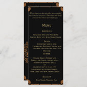 Bronze Art Deco Menükarte (Vorne/Hinten)