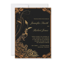 Bronze Art Deco Peacock Hochzeitsfeier