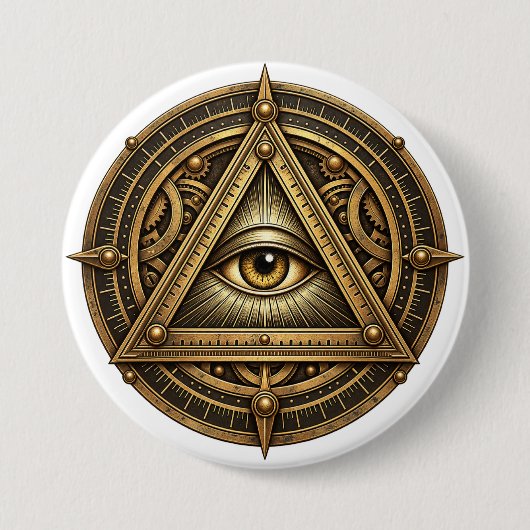 Bronze Astrolabe Auge Button (Vorderseite)