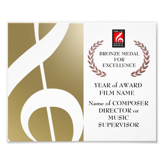 Bronze-Award-Zertifikat Fotodruck (Vorne)