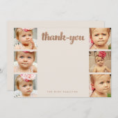 Bronze Baby Vielen Dank 6 Foto Frame Flachbildschi Dankeskarte (Vorne/Hinten)