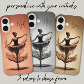 Bronze Ballerina Splash Custom Initialen Ballett Case-Mate iPhone Hülle