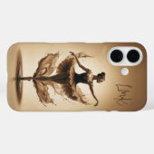 Bronze Ballerina Splash Custom Initialen Ballett Case-Mate iPhone Hülle (Rückseite (Horizontal))