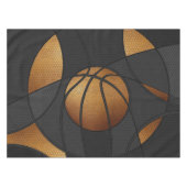 Bronze Basketball Abstrakte Kunst Tischdecke (Vorderseite (Horizontal))