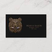 Bronze Bear Professional Friseursalon QR-Code Visitenkarte (Vorderseite)