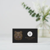 Bronze Bear Professional Friseursalon QR-Code Visitenkarte (Stehend Vorderseite)