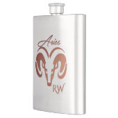 Bronze befruchtet das Ram Zodiac Monogramm Flachmann (Links)