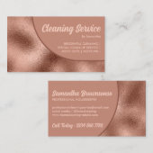 Bronze Beige Bold Simple Elegant Visitenkarte (Vorne/Hinten)