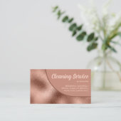 Bronze Beige Bold Simple Elegant Visitenkarte (Stehend Vorderseite)