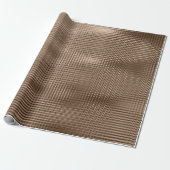 Bronze Beige Metallic Grill Streifen Skinny Lux Geschenkpapier (Ungerollt)