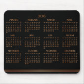 Bronze Black Art Deco Kalender 2016 Mouse Pad Mousepad (Vorne)