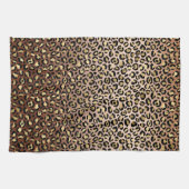 Bronze Black Gold Ombre Leopardrucke           Geschirrtuch (Horizontal)