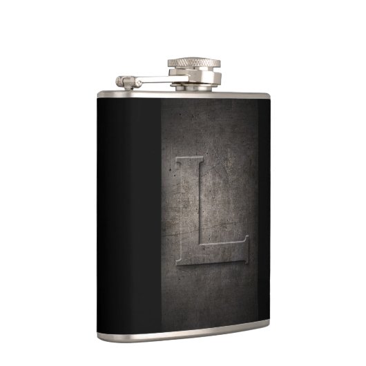 Bronze Black Metal L Monogram Flask Flachmann (Rechts)
