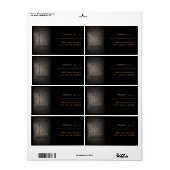 Bronze Black Metal Monogram L Address Labels (Vorne)
