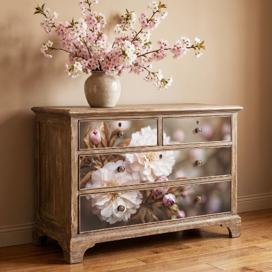 Bronze Blatt Pink Double Sakura Blüte Seidenpapier