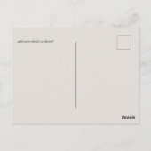 Bronze-Blätter, die das Datum speichern Postkarte (Rückseite)