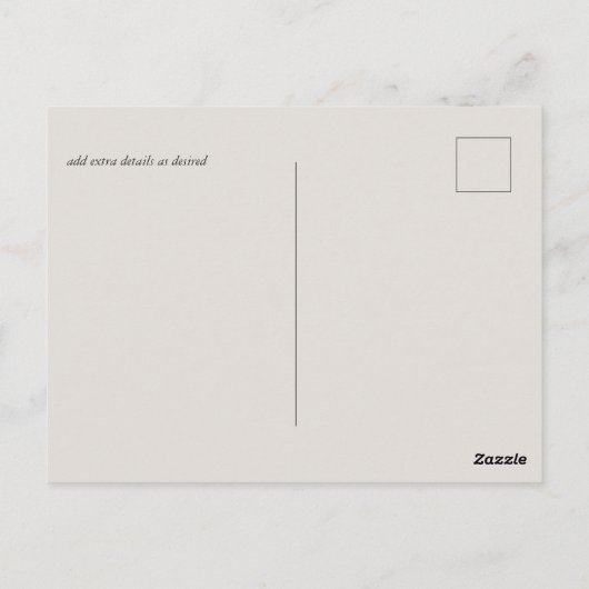 Bronze-Blätter, die das Datum speichern Postkarte (Rückseite)