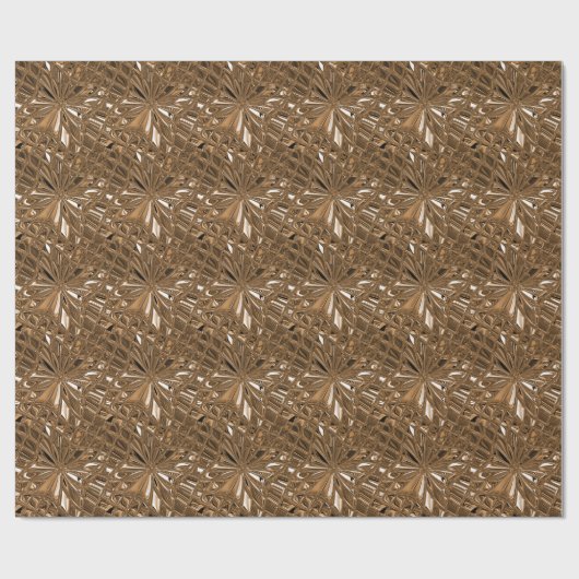 Bronze-Blume Geschenkpapier (Flach)