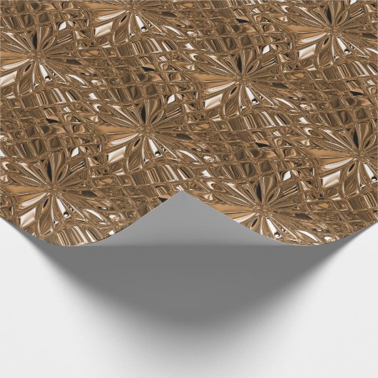 Bronze-Blume Geschenkpapier (Ecke)