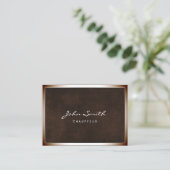 Bronze Border Chauffeur Chubby Business Card Visitenkarte (Stehend Vorderseite)