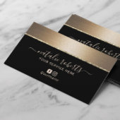 Bronze Border Makeup Artist Fair Stylist Salon Visitenkarte