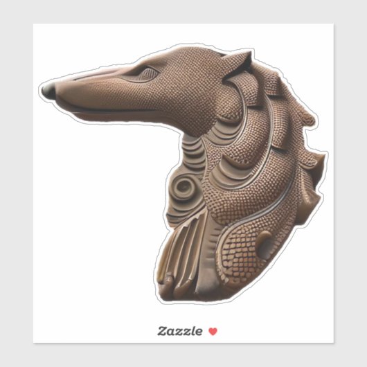 Bronze Borzoi Head Custom Cut Vinyl Sticker (Blatt)