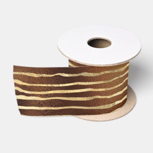 Bronze-Braun-Sprayfarbe Golden Horizontal Satinband