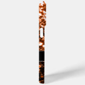 Bronze-braune Imitate Glitzer Glitzern Monogramm Case-Mate iPhone Hülle (Rückseite / Rechts)