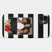 Bronze-Bronze-Schwarz-Weiß-Streifen - kundenspezif Case-Mate iPhone Hülle (Rückseite (Horizontal))