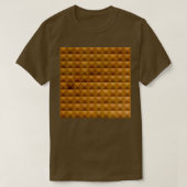 Bronze Brown Abstrakt Low Polygon Hintergrund T-Shirt (Design vorne)