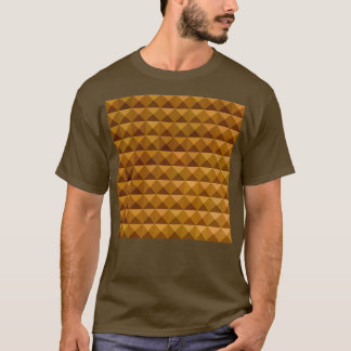 Bronze Brown Abstrakt Low Polygon Hintergrund T-Shirt